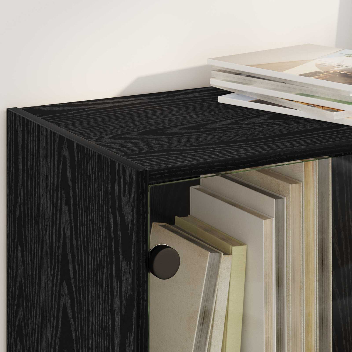 Haut Armoire 2 pc Chêne noir 68 x 37 x 142 cm Bois d'ingénierie - XIOS