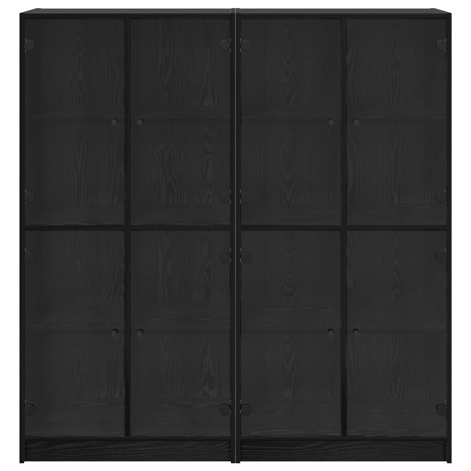 Haut Armoire 2 pcs Chêne noir 68 x 37 x 142 cm - XIOS