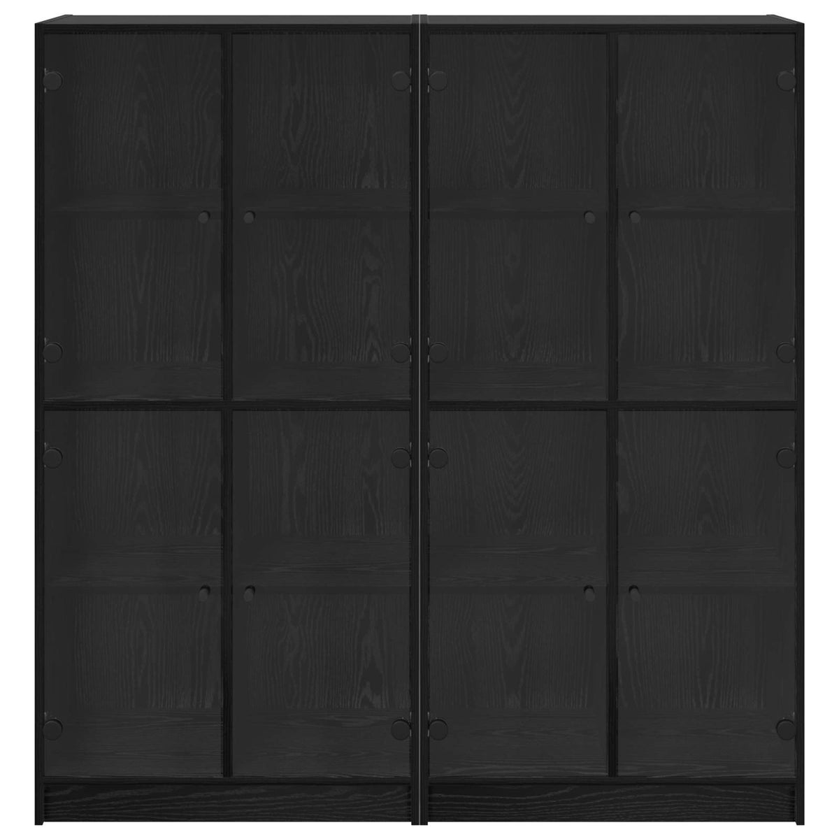 Haut Armoire 2 pc Chêne noir 68 x 37 x 142 cm Bois d'ingénierie - XIOS