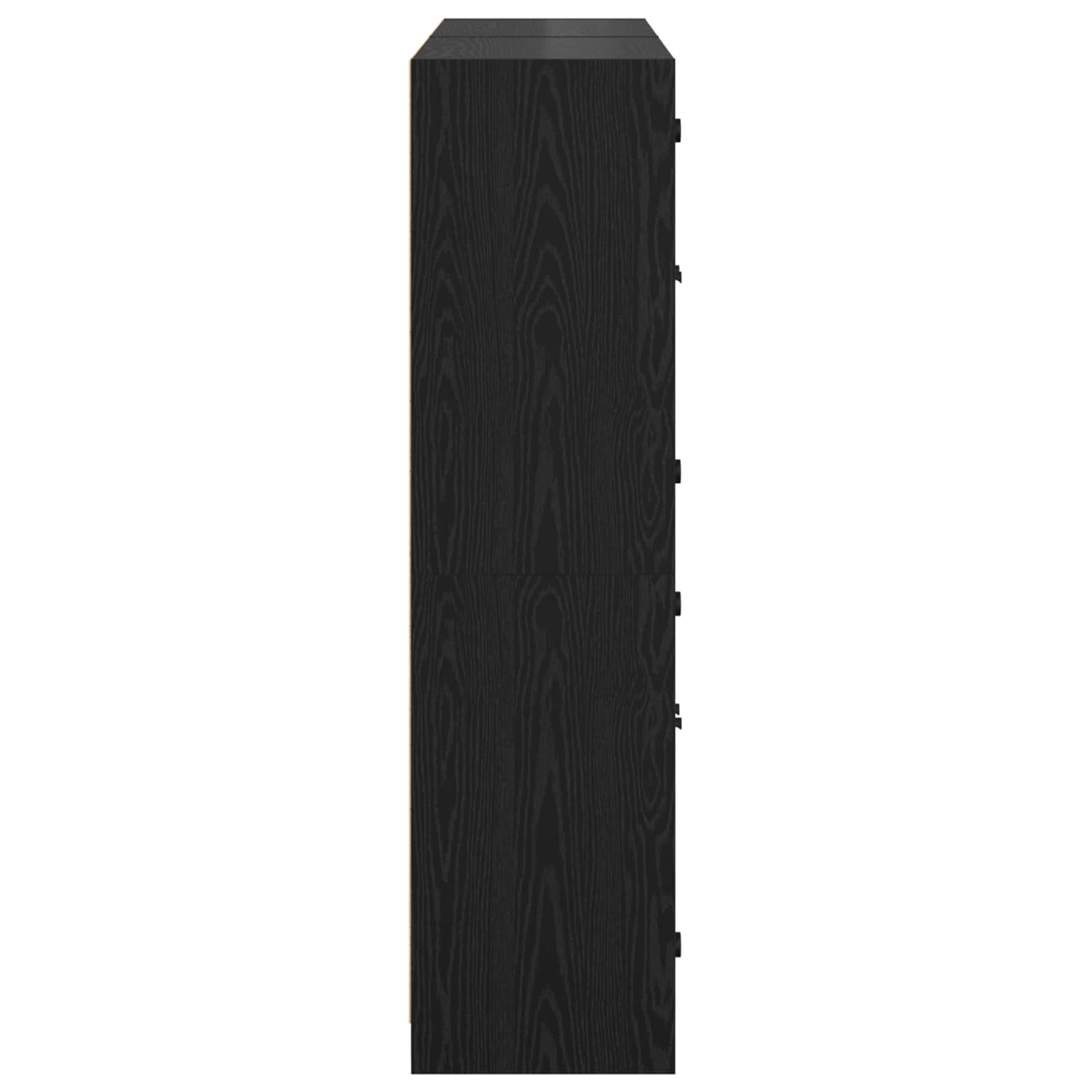 Haut Armoire 2 pc Chêne noir 68 x 37 x 142 cm Bois d'ingénierie - XIOS
