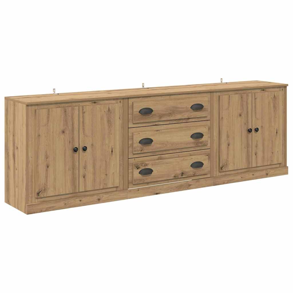 Buffets avec tiroir 3 pcs Bois Ancien 210 x 35,5 x 67,5 cm - XIOS