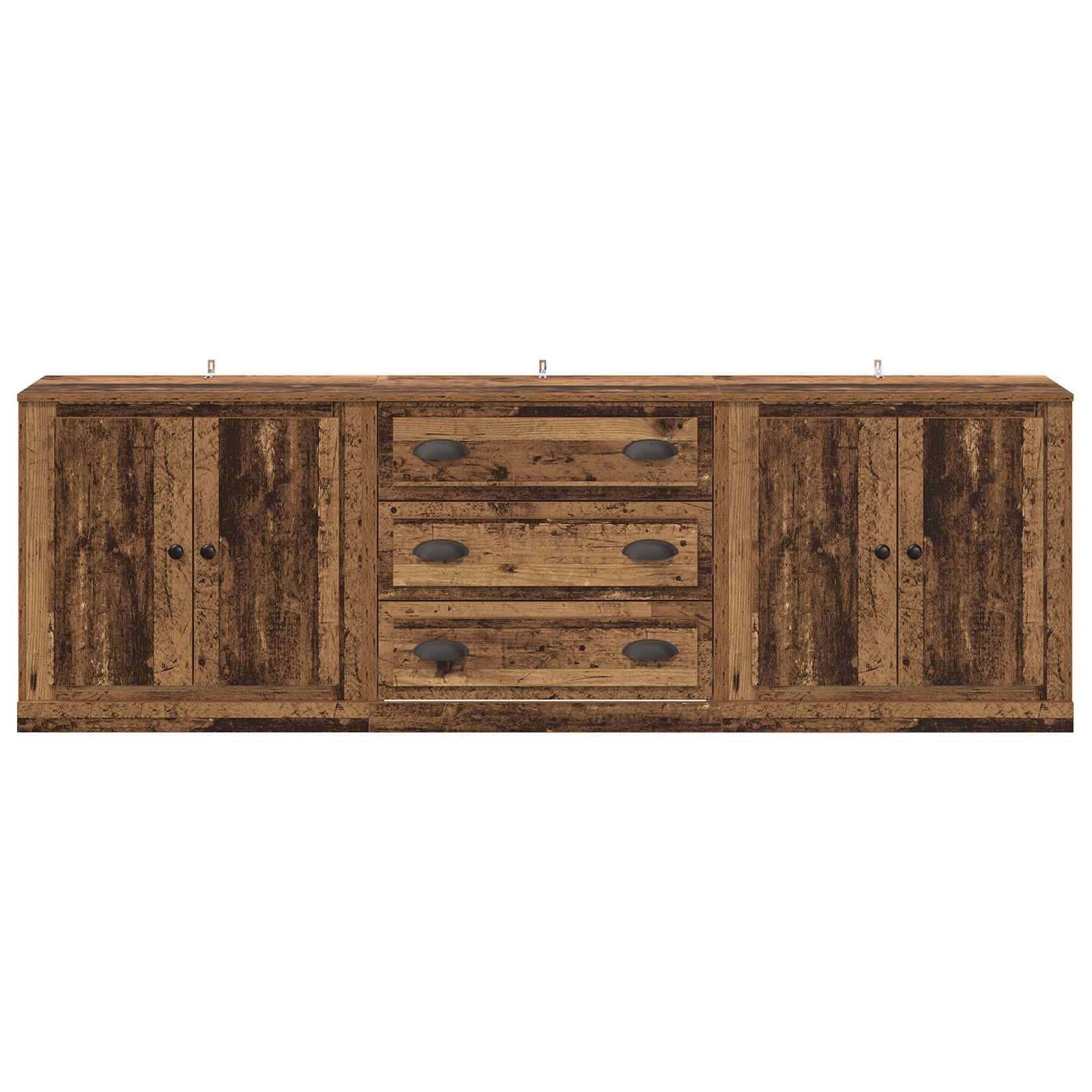 Buffets 3 pc Bois ancien 210 x 35,5 x 67,5 cm Bois d'ingénierie