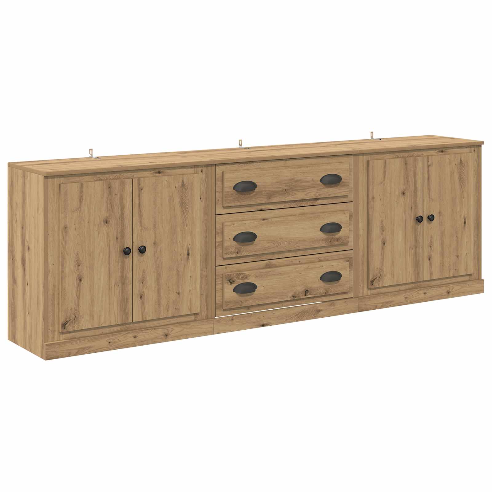 Buffets avec tiroir 3 pcs Chêne artisanal 210 x 35,5 x 67,5 cm - XIOS
