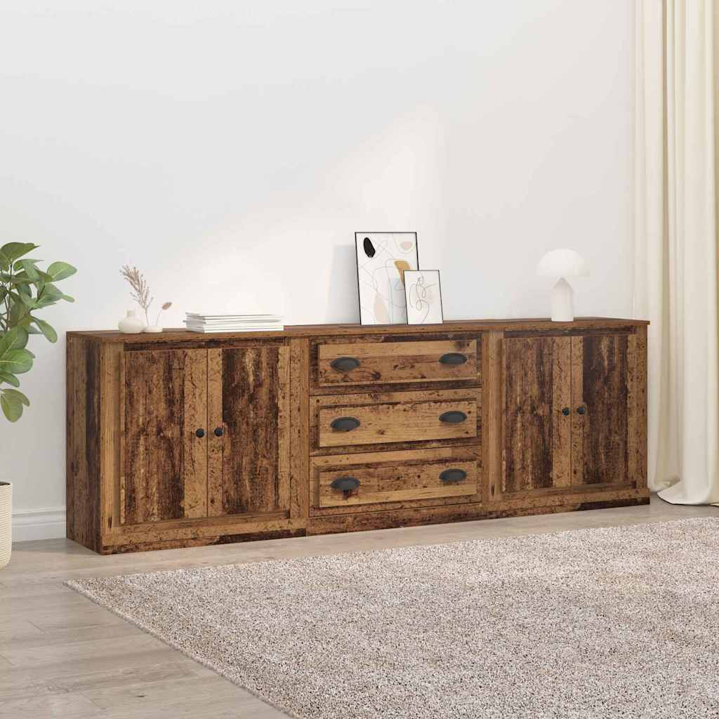 Buffets 3 pcs Chêne noir 210 x 35,5 x 67,5 cm Bois d'ingénierie - XIOS