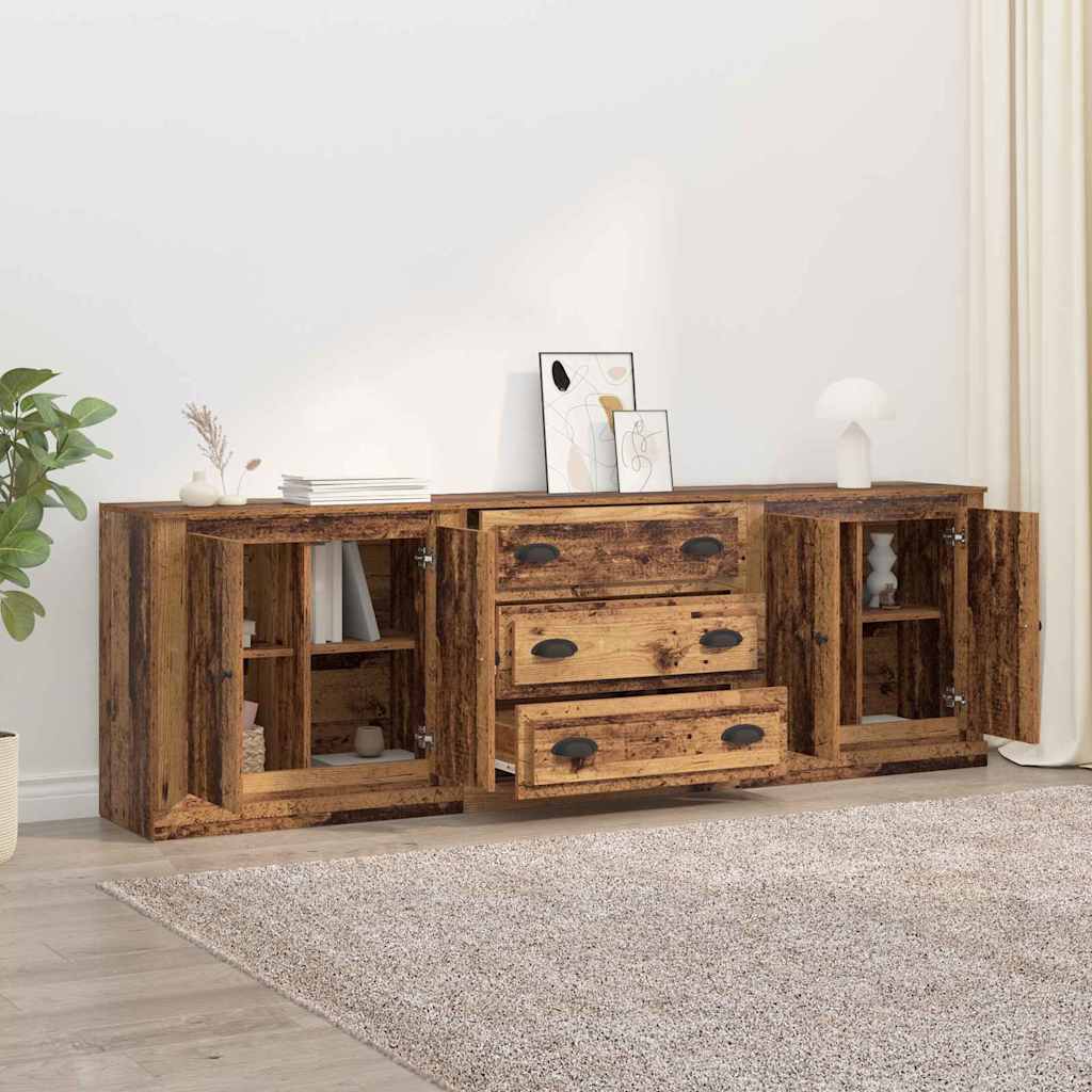 Buffets 3 pcs Chêne noir 210 x 35,5 x 67,5 cm Bois d'ingénierie - XIOS