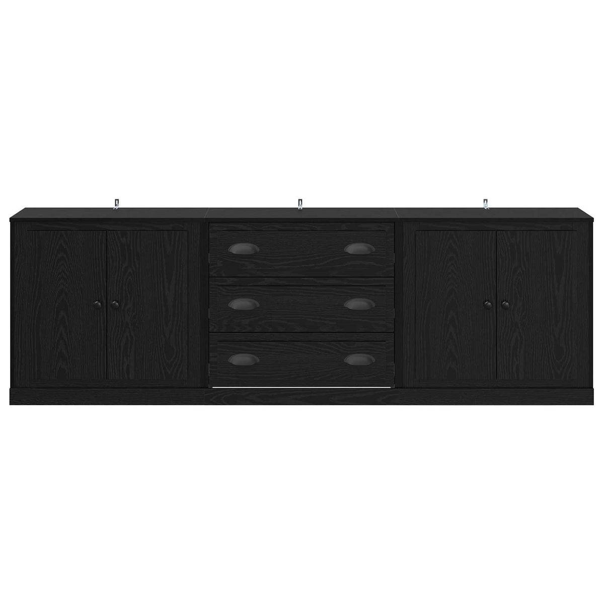 Buffets 3 pc Chêne noir 210 x 35,5 x 67,5 cm Bois d'ingénierie