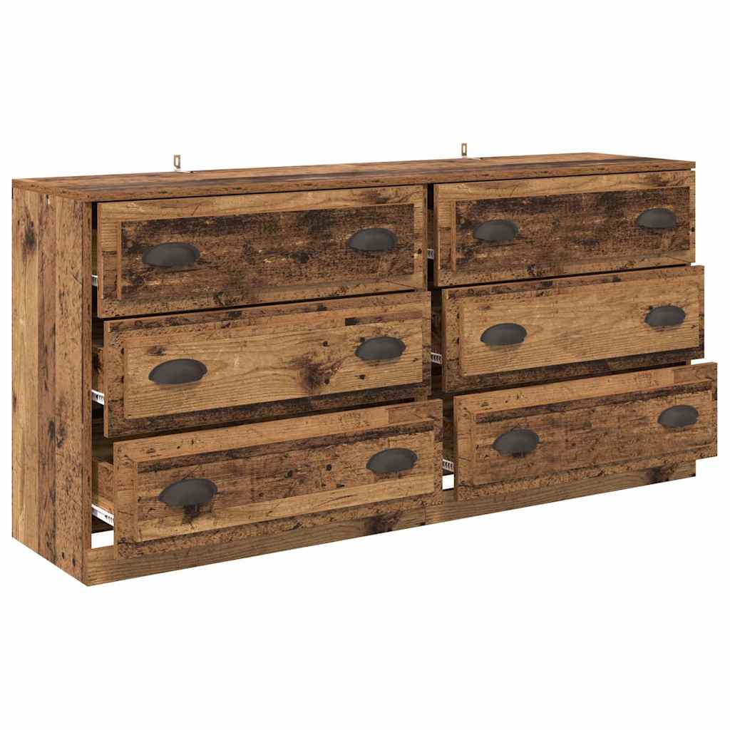 Buffets 2 pc Bois Ancien 70 x 35,5 x 67,5 cm Bois d'ingénierie