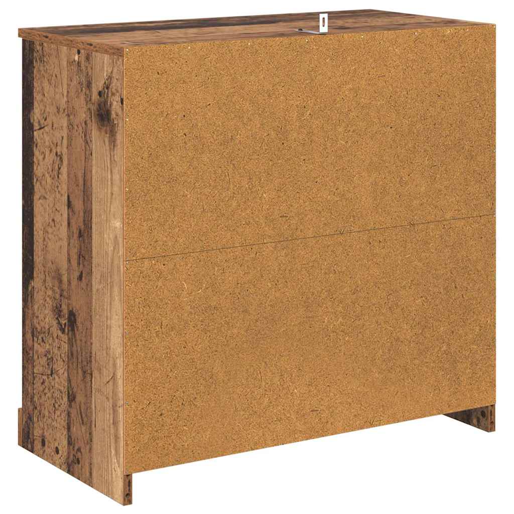 Buffets 2 pc Bois Ancien 70 x 35,5 x 67,5 cm Bois d'ingénierie