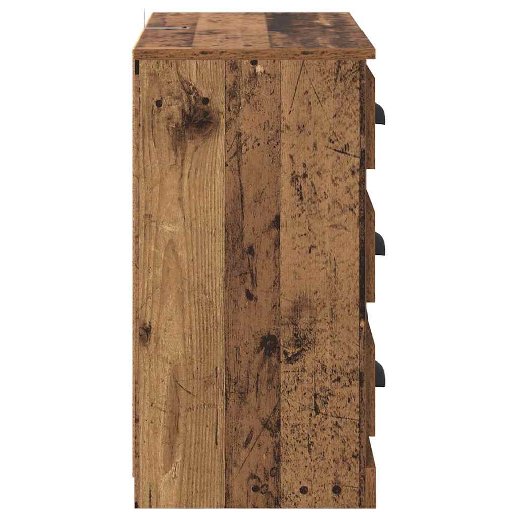 Buffets 2 pc Bois Ancien 70 x 35,5 x 67,5 cm Bois d'ingénierie