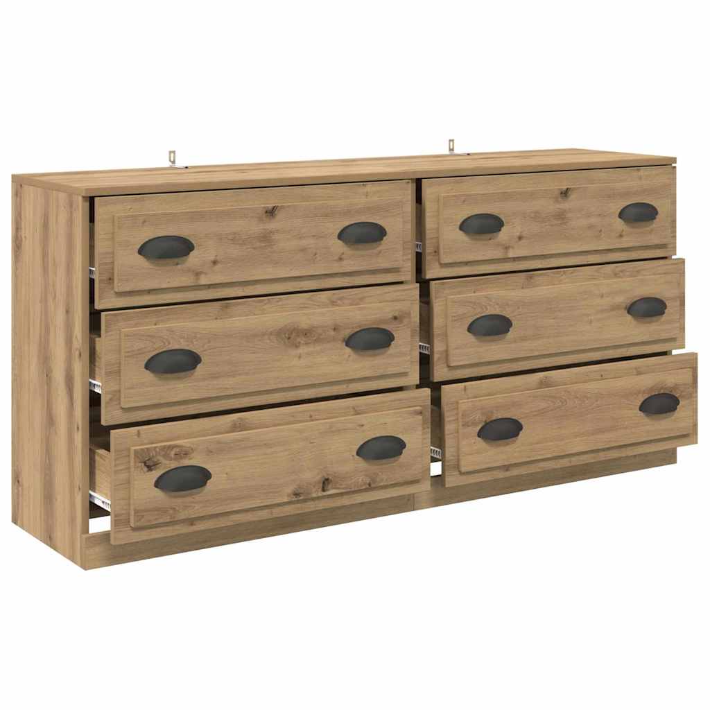 Buffets 2 pc Chêne artisanal 70 x 35,5 x 67,5 cm