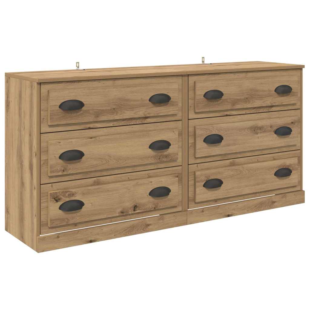 Buffets 2 pc Chêne artisanal 70 x 35,5 x 67,5 cm