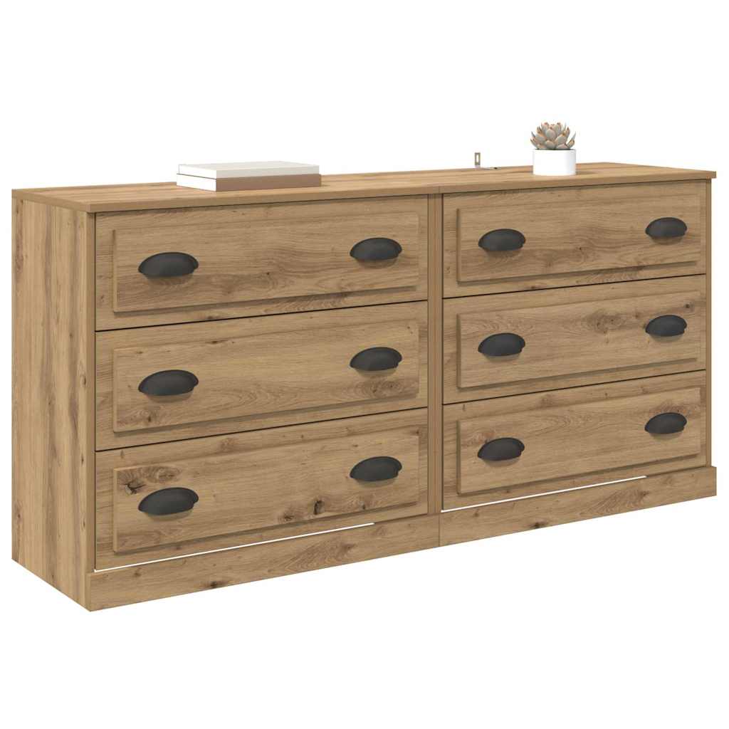 Buffets 2 pc Chêne artisanal 70 x 35,5 x 67,5 cm
