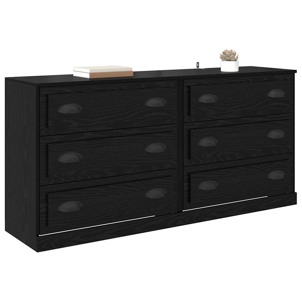 Buffets 2 pcs Chêne noir 70 x 35,5 x 67,5 cm Bois d'ingénierie - XIOS