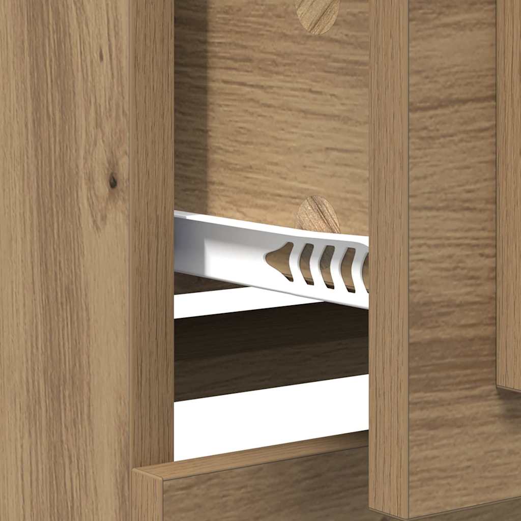 Buffets avec tiroir 2 pcs Chêne artisanal 70 x 35,5 x 67,5 cm - XIOS