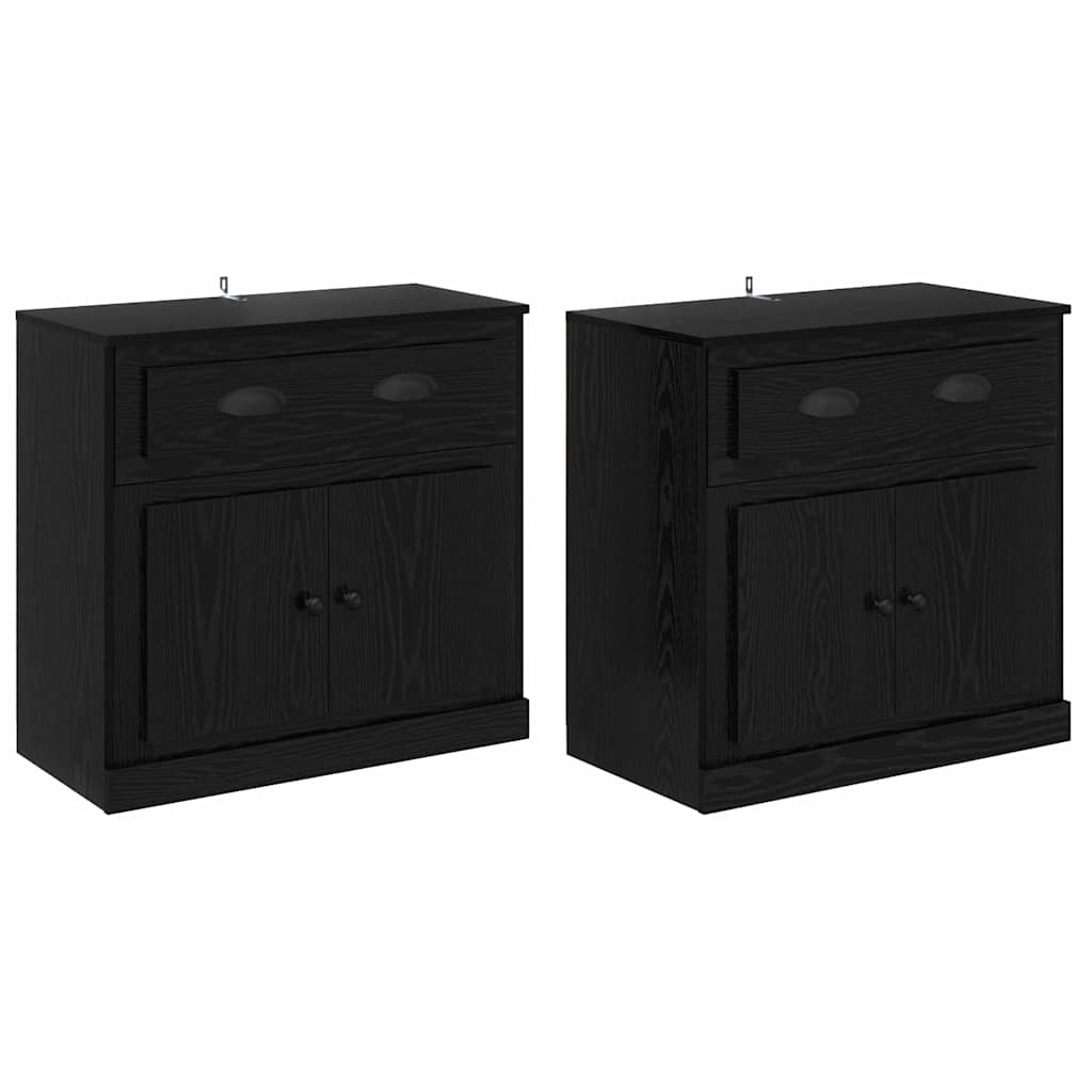 Buffets 2 pcs Chêne noir 70 x 35,5 x 67,5 cm Bois d'ingénierie - XIOS