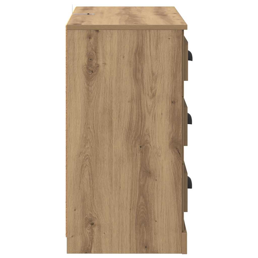 Buffets avec tiroir 2 pcs Chêne artisanal 70 x 35,5 x 67,5 cm - XIOS