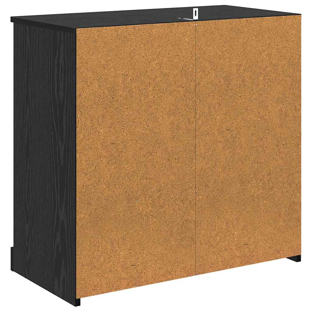 Buffets 2 pc Chêne noir 70 x 35,5 x 67,5 cm Bois d'ingénierie