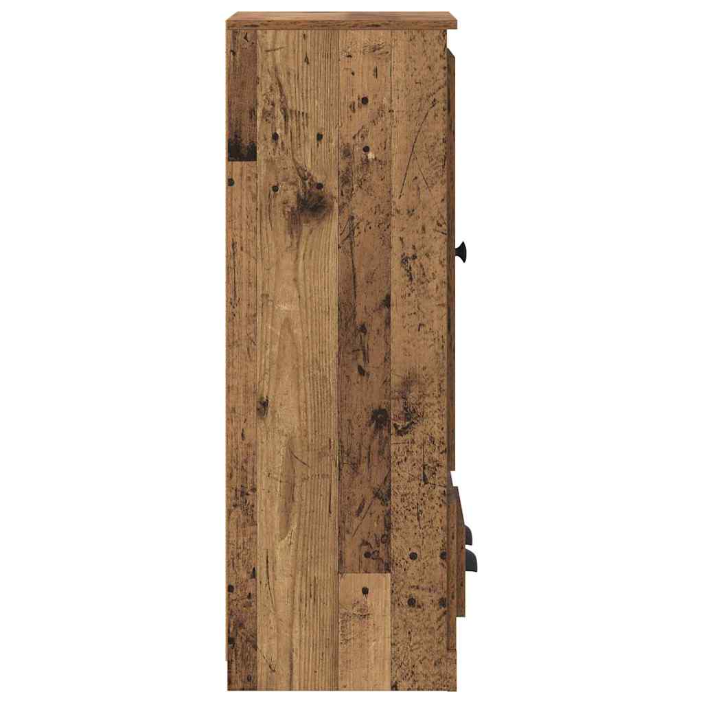 Haut Armoire 3 pc Bois Ancien 132 x 35,5 x 103,5 cm