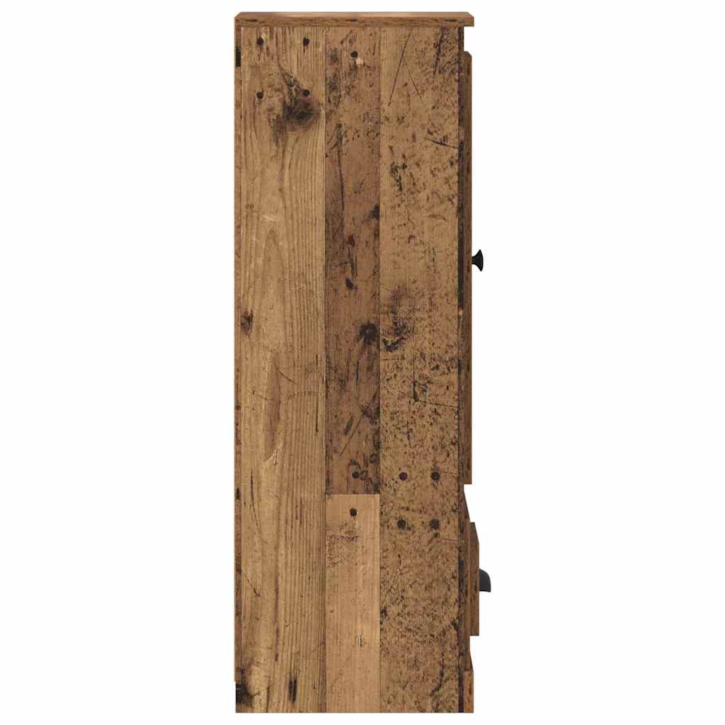 Haut Armoire 3 pc Bois Ancien 132 x 35,5 x 103,5 cm