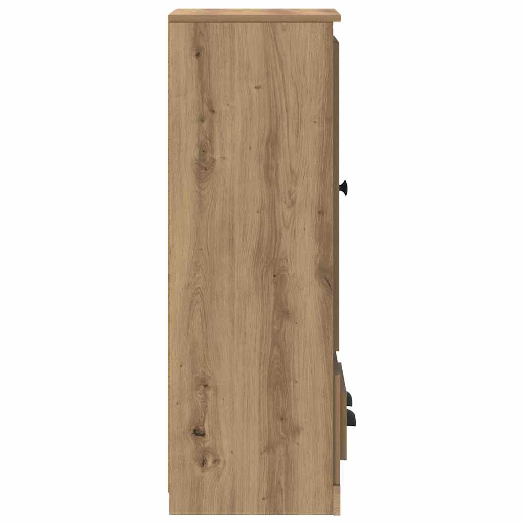 Haut Armoire 3 pcs Chêne artisanal Bois d'ingénierie - XIOS