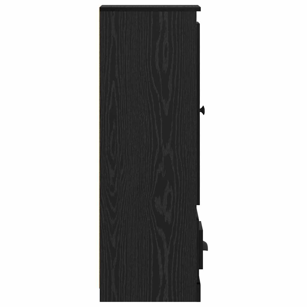 Haut Armoire 3 pc Chêne noir 132 x 35,5 x 103,5 cm - XIOS