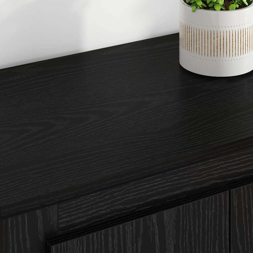 Haut Armoire avec tiroir 3 pcs Chêne noir Bois d'ingénierie - XIOS