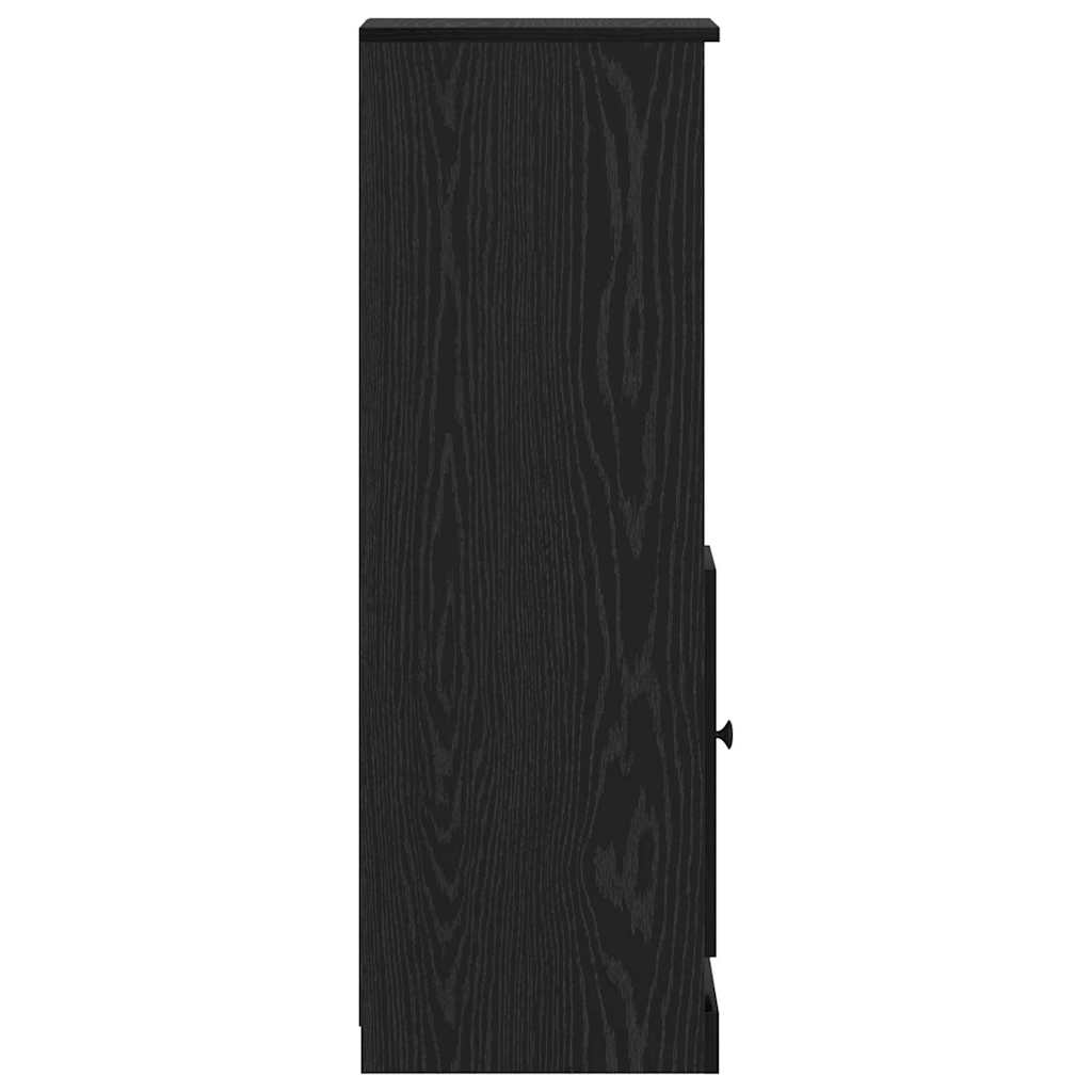 Haut Armoire avec tiroir 3 pcs Chêne noir Bois d'ingénierie - XIOS