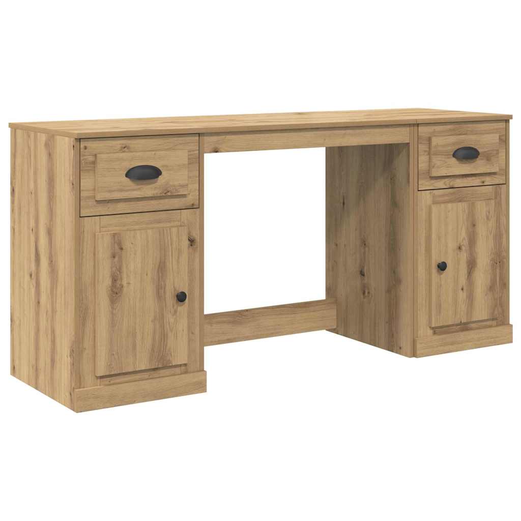 Bureau avec armoire Chêne artisanal 154,5 x 50 x 75 cm - XIOS