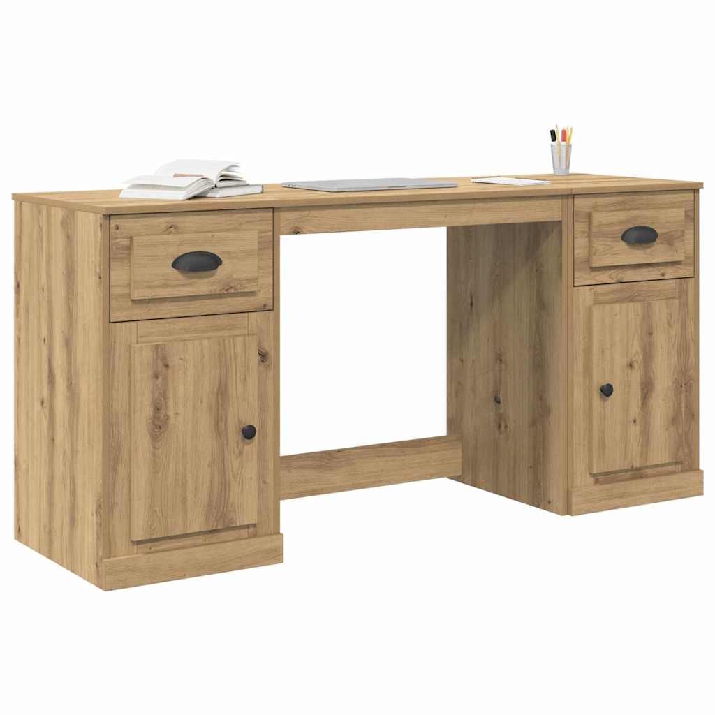 Bureau avec armoire Chêne artisanal 154,5 x 50 x 75 cm - XIOS