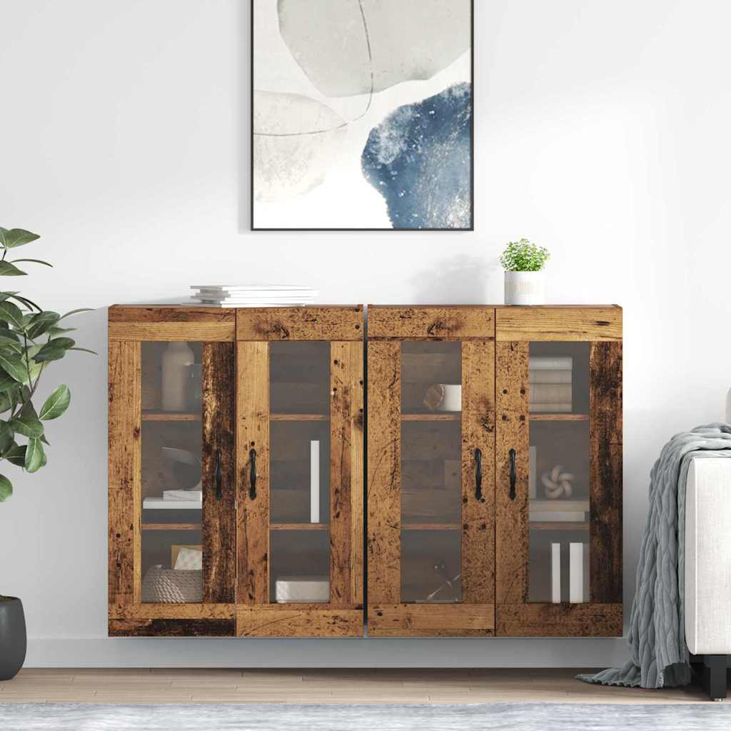 Cabinets muraux 2 pc Bois Ancien 69,5 x 34 x 90 cm - XIOS