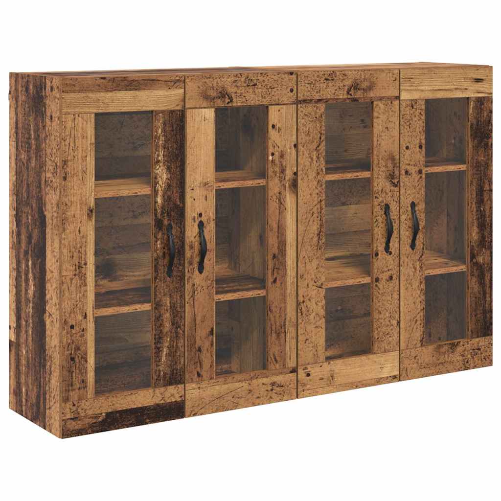 Armoires Murailles 2 pcs Bois Ancien 69,5 x 34 x 90 cm - XIOS