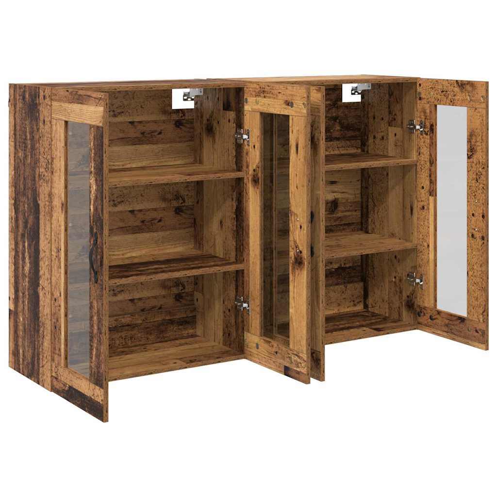 Armoires Murailles 2 pcs Bois Ancien 69,5 x 34 x 90 cm - XIOS