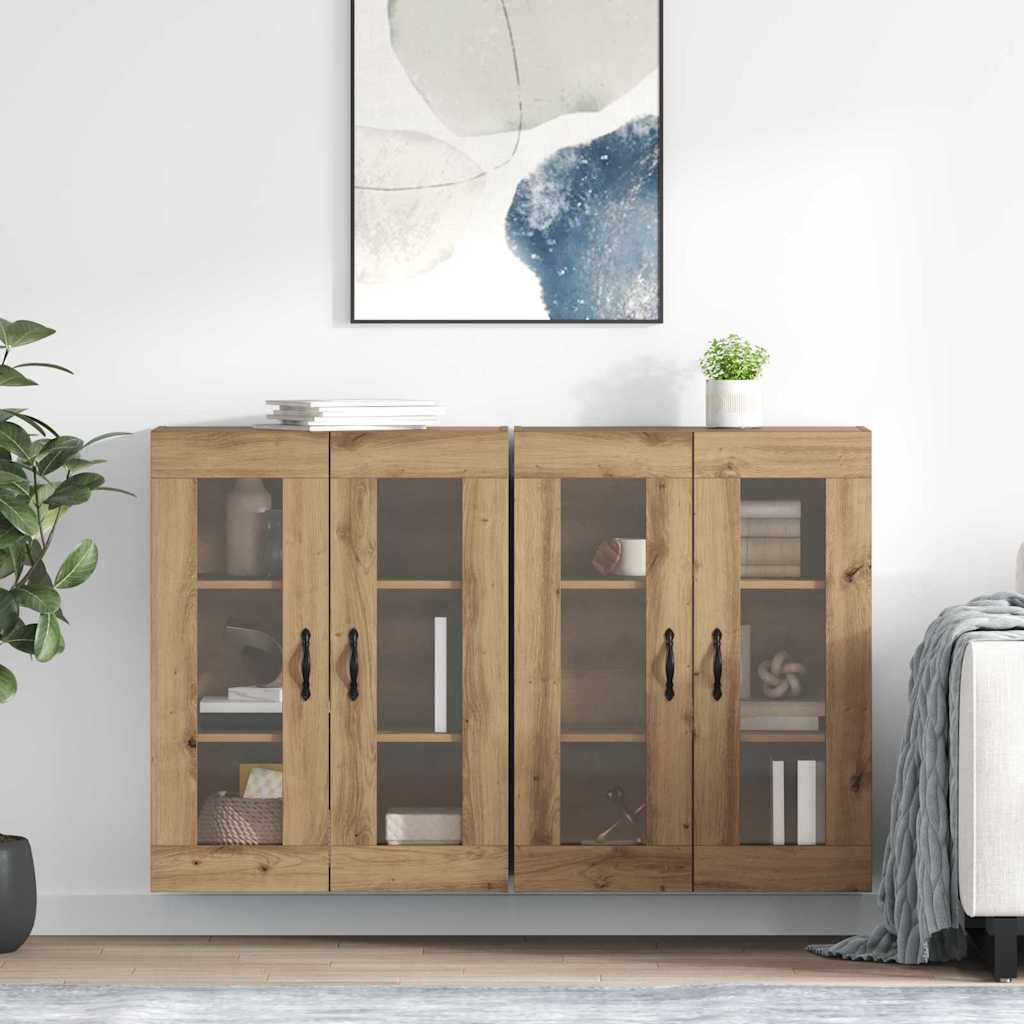 Cabinets muraux 2 pcs Chêne artisanal 69,5 x 34 x 90 cm - XIOS