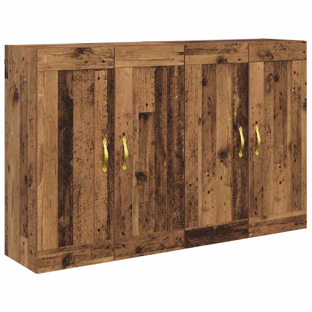 Meuble mural Montage mural 2 pcs Bois ancien 69,5 x 34 x 90 cm - XIOS