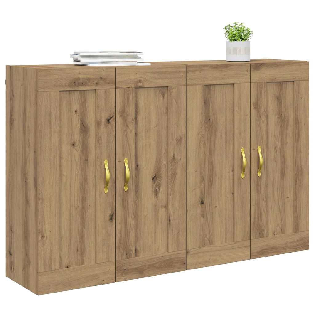 Meuble mural 2 pcs Chêne artisanal 69,5 x 34 x 90 cm - XIOS