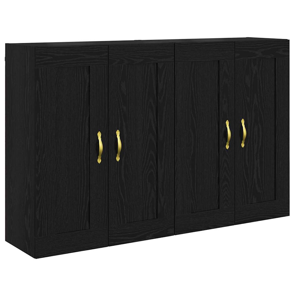 Meuble mural Montage mural 2 pcs Chêne noir 69,5 x 34 x 90 cm - XIOS