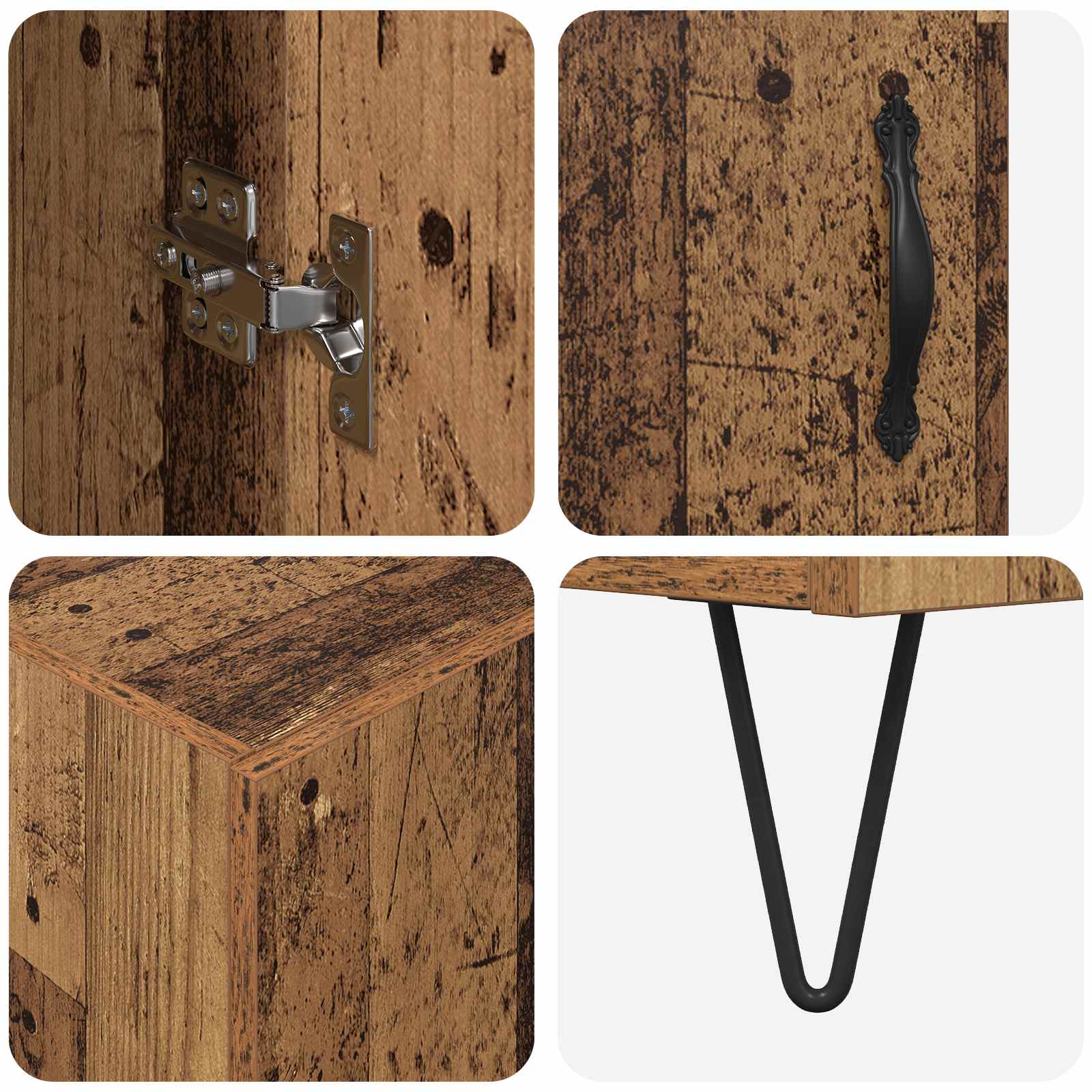 Haut Armoire Bois Ancien 69,5 x 34 x 180 cm Bois d'ingénierie - XIOS