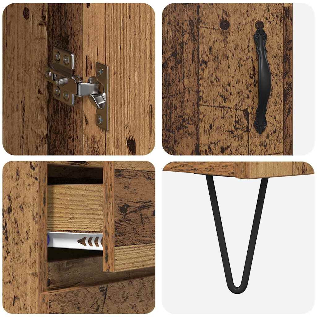 Haut Armoire Bois Ancien 69,5 x 34 x 180 cm Bois d'ingénierie - XIOS