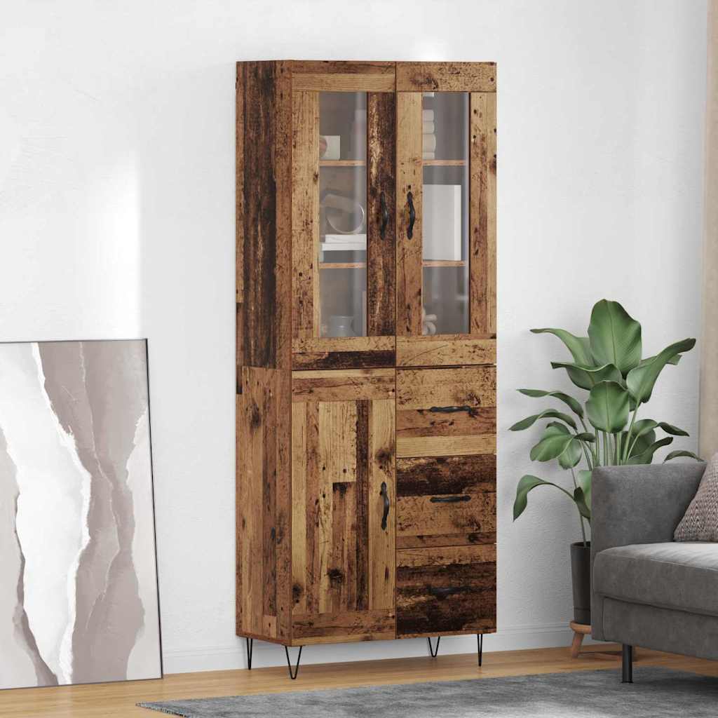 Haut Armoire Bois Ancien 69,5 x 34 x 180 cm Bois d'ingénierie - XIOS