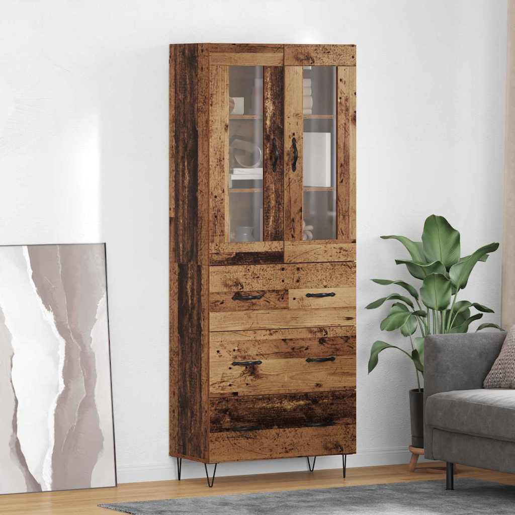 Haut Armoire Bois Ancien 69,5 x 34 x 90 cm Bois d'ingénierie - XIOS