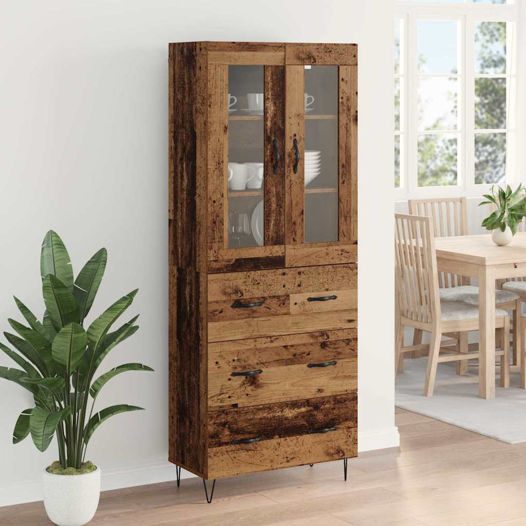 Haut Armoire Bois Ancien 69,5 x 34 x 180 cm Bois d'ingénierie - XIOS