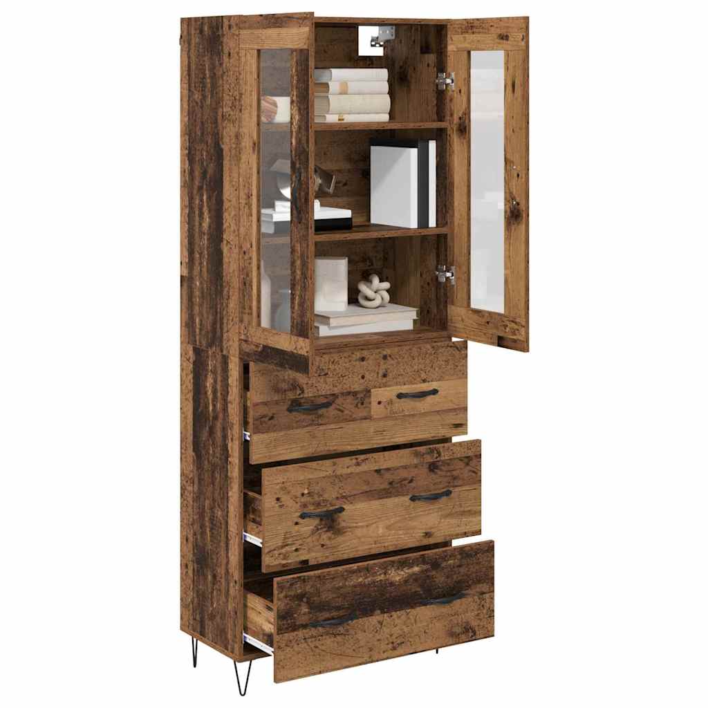 Haut Armoire Bois Ancien 69,5 x 34 x 90 cm Bois d'ingénierie - XIOS