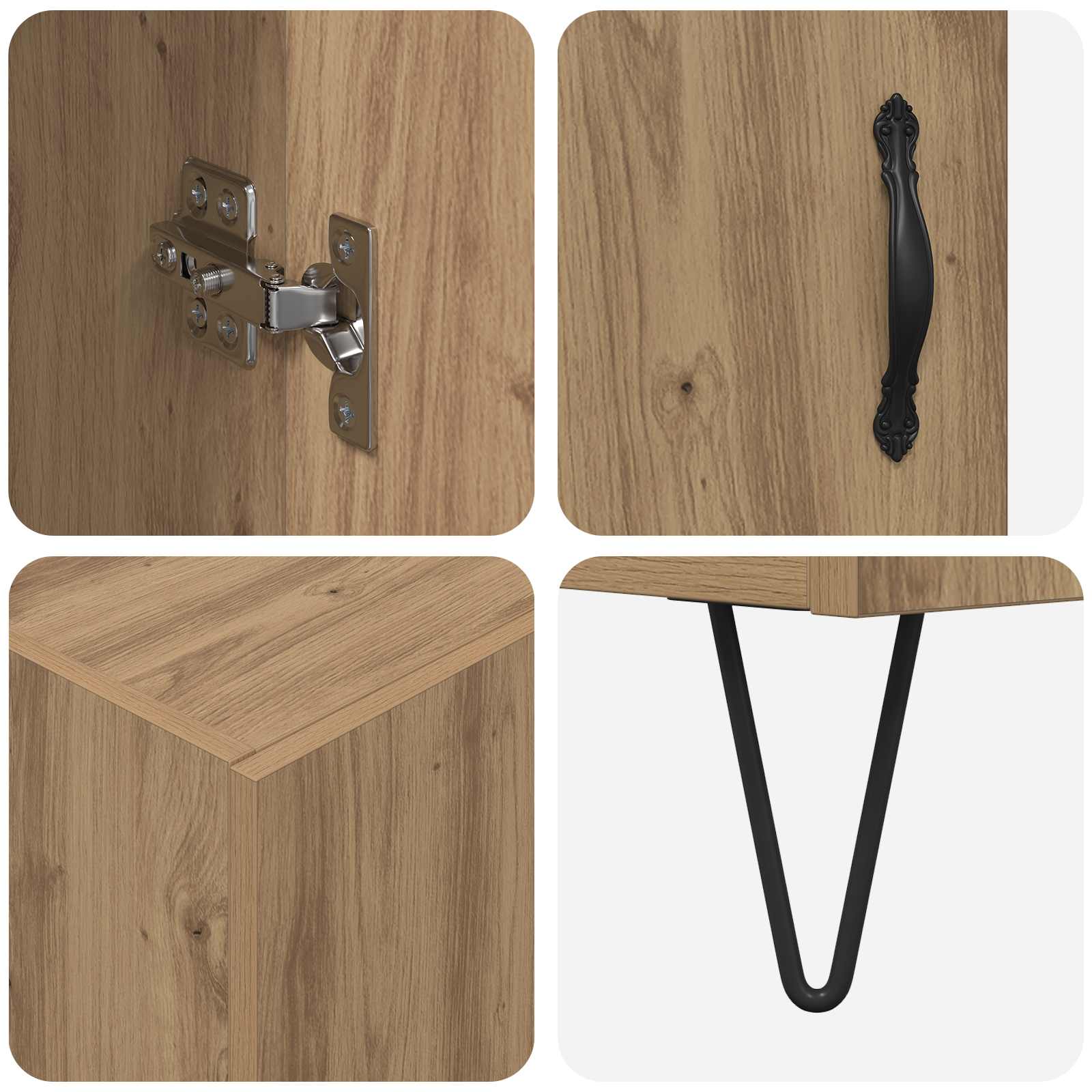 Haut Armoire Chêne artisanal 69,5 x 34 x 180 cm - XIOS
