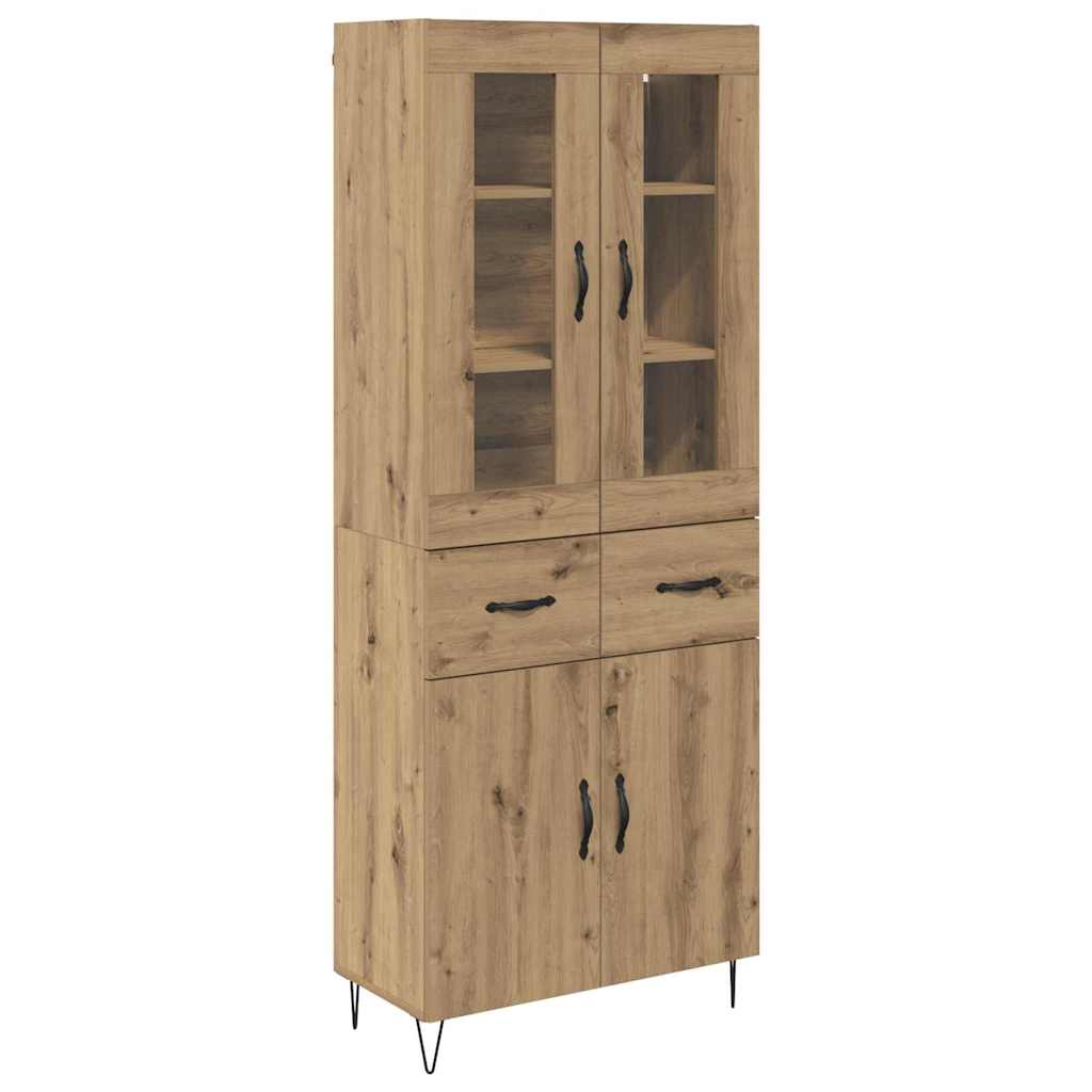 Haut Armoire avec tiroir Chêne artisanal 69,5 x 34 x 180 cm - XIOS