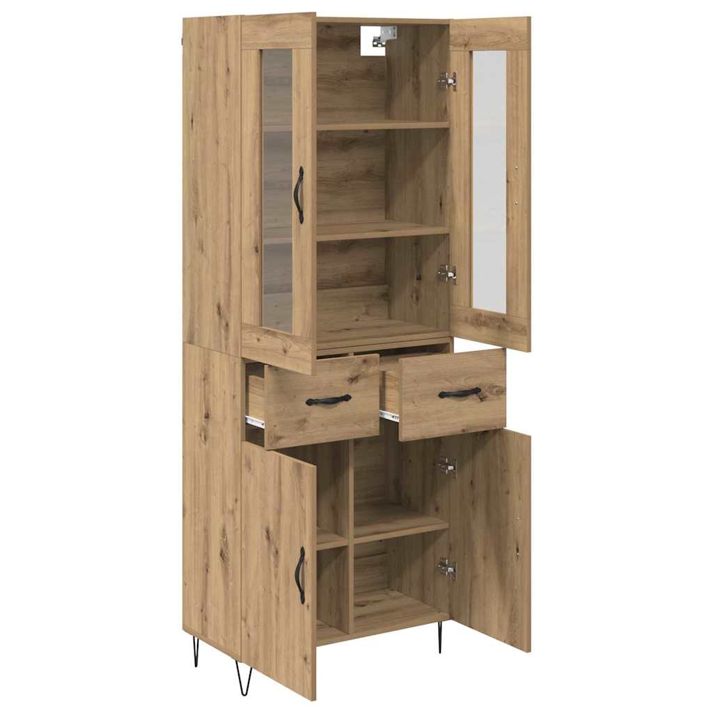 Haut Armoire avec tiroir Chêne artisanal 69,5 x 34 x 180 cm - XIOS