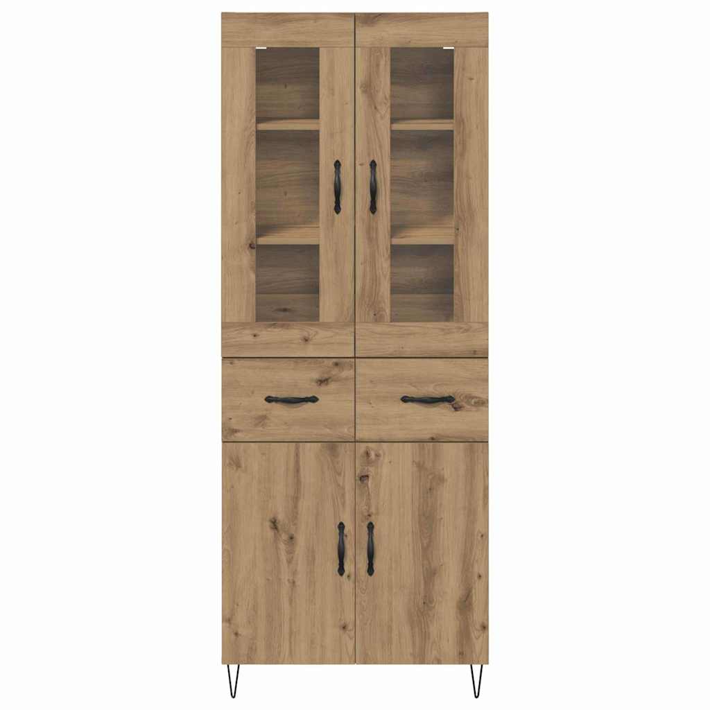 Haut Armoire avec tiroir Chêne artisanal 69,5 x 34 x 180 cm - XIOS