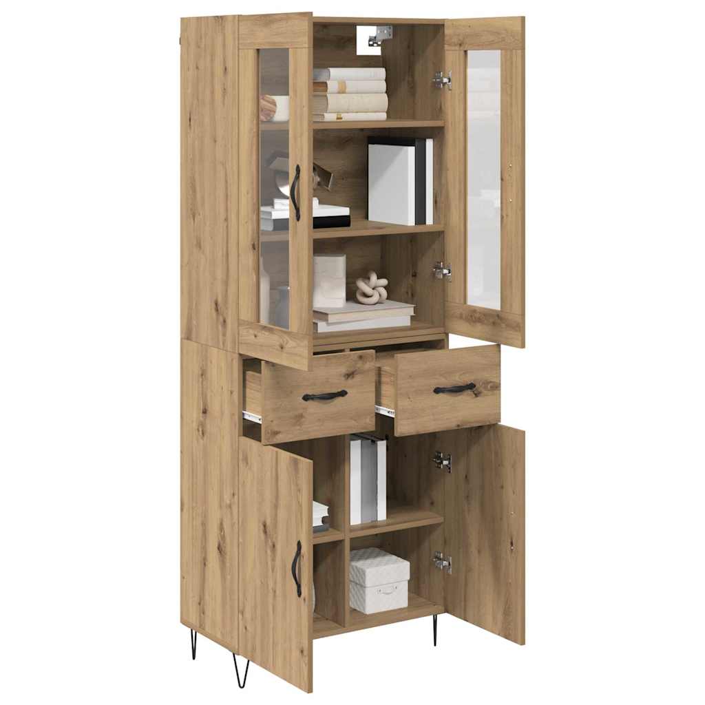 Haut Armoire avec tiroir Chêne artisanal 69,5 x 34 x 180 cm - XIOS