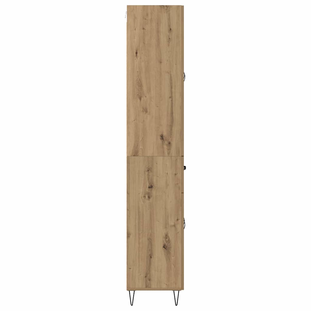 Haut Armoire avec tiroir Chêne artisanal 69,5 x 34 x 180 cm - XIOS