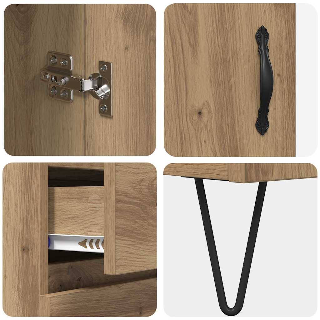 Haut Armoire avec tiroir Chêne artisanal 69,5 x 34 x 90 cm - XIOS