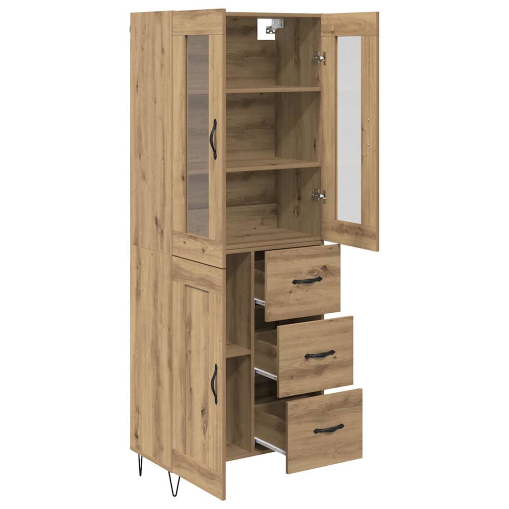 Haut Armoire avec tiroir Chêne artisanal 69,5 x 34 x 180 cm - XIOS